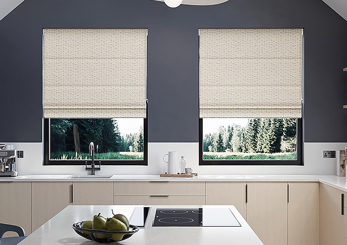 Rolling Hills Velvet, Cashmere - Roman Blind - Image 3